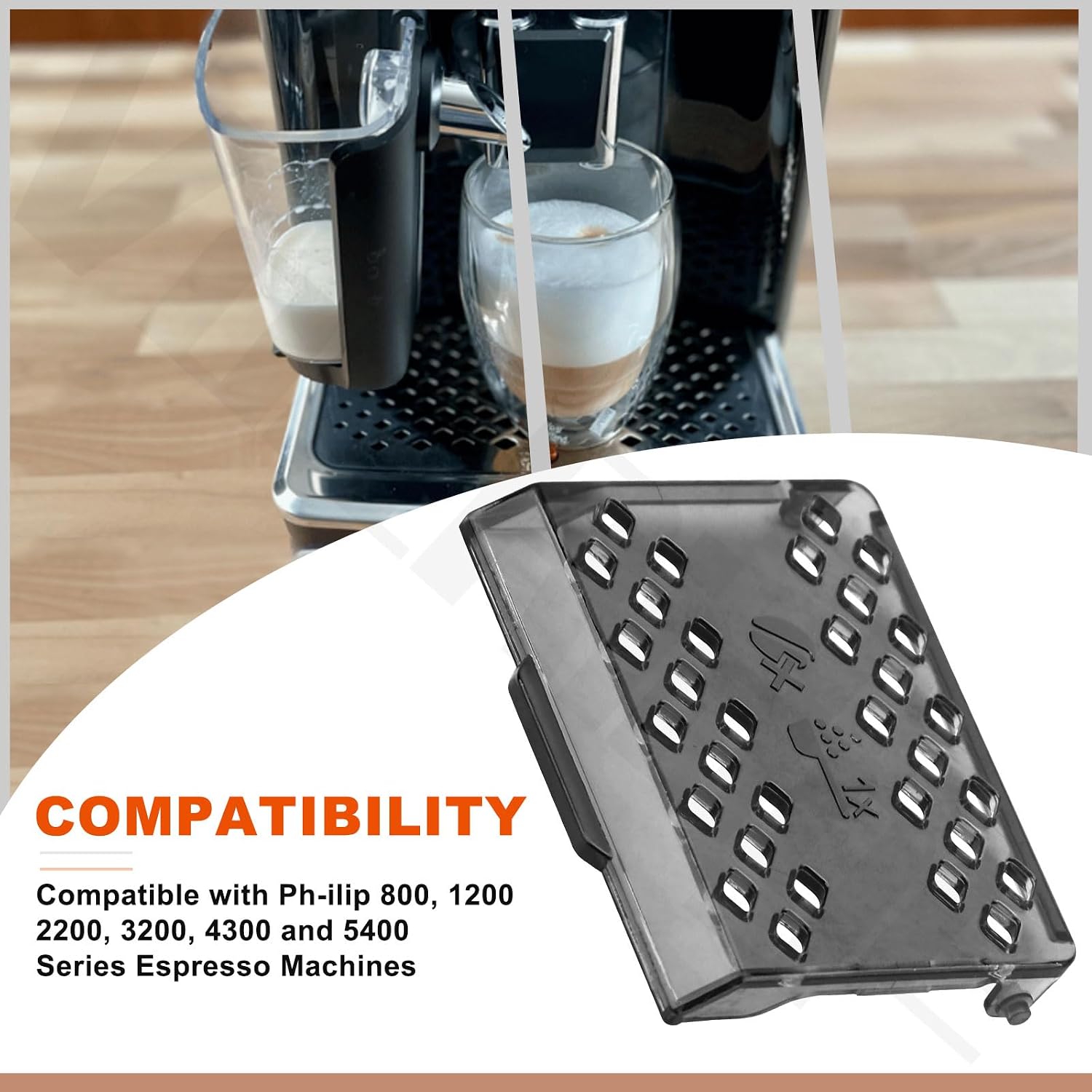 2 Pcs 421944084601 Ground Coffee Hopper Bypass Doser Lid Replacement for Ph-ilip EP 1000, 1200, 4300, 5400 Series Espresso Machines