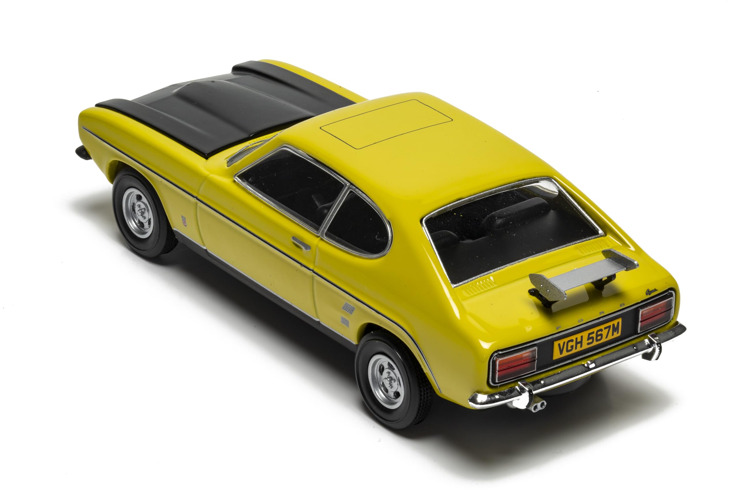 Corgi VA13319 Ford Capri MkI 3.0 GXL Daytona Yellow Diecast Modellauto – Richard Hammonds Das kleinste Zahnrad im Maßstab 1:43, detaillierte Druckgusskonstruktion, vorgefertigte Automodelle