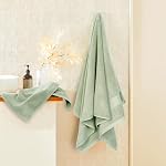 COZYART Sage Green Bath Towel Sets, Premium Turkish Cotton Large Towel Sets for Bathroom, 650 GSM Luxury Bath Towels Set with 2 Bath Towels, 2 Hand Towels, 2 Washcloths, Ultra Soft & Water Absorbent