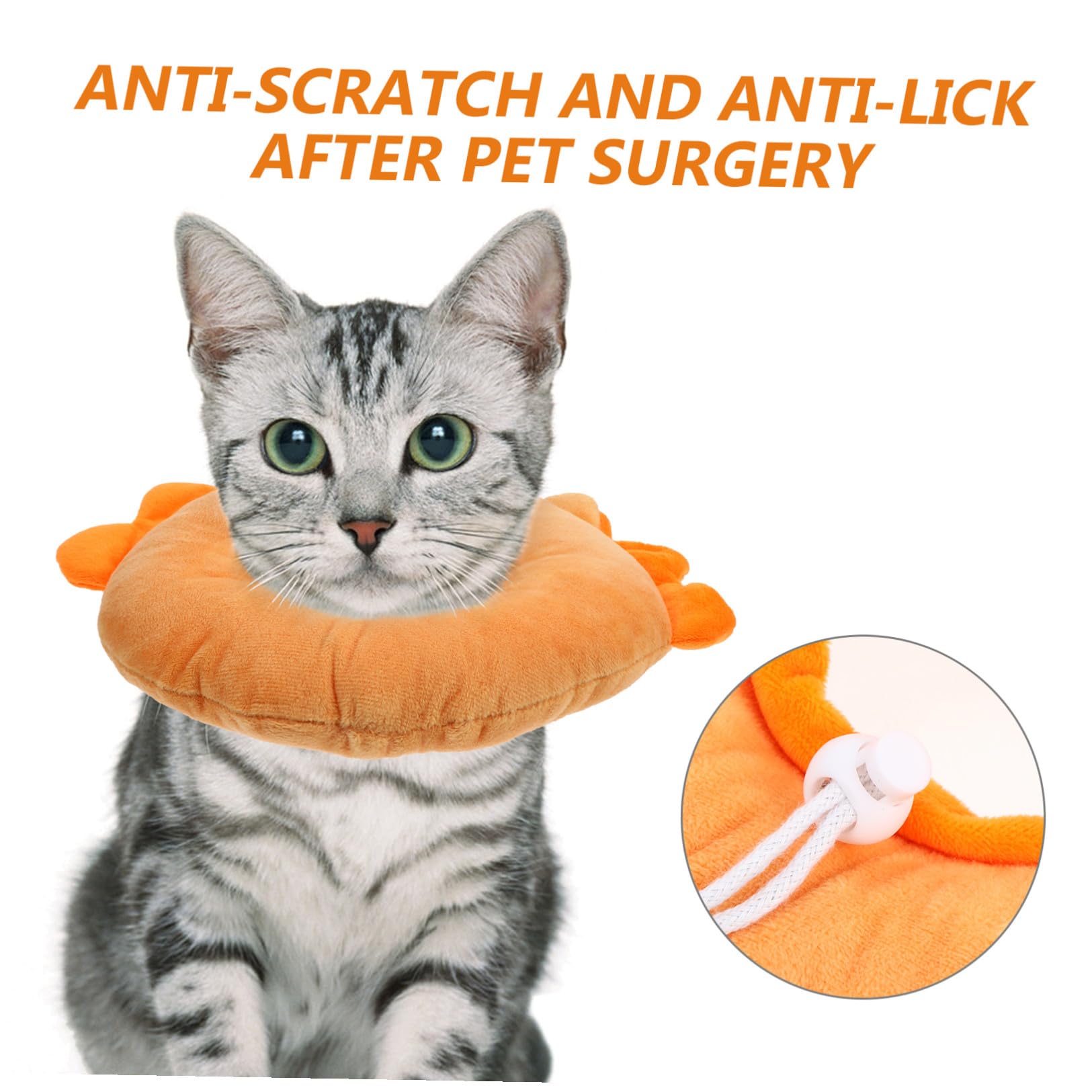 Didiseaon 3pezzi Collare Elisabettiano Per Gatti Protezione Post-operatoria Per Guarigione Healing Collare Gonfiabile Antigraffio Per Dopo Design Cartone Lion Misura
