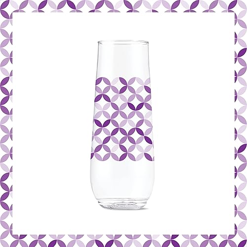 Vista 59 de TOSSWARE POP Vino Designer Series - Formas 3, juego de 6, calidad premium, reciclables, irrompibles y transparentes de plástico transparente