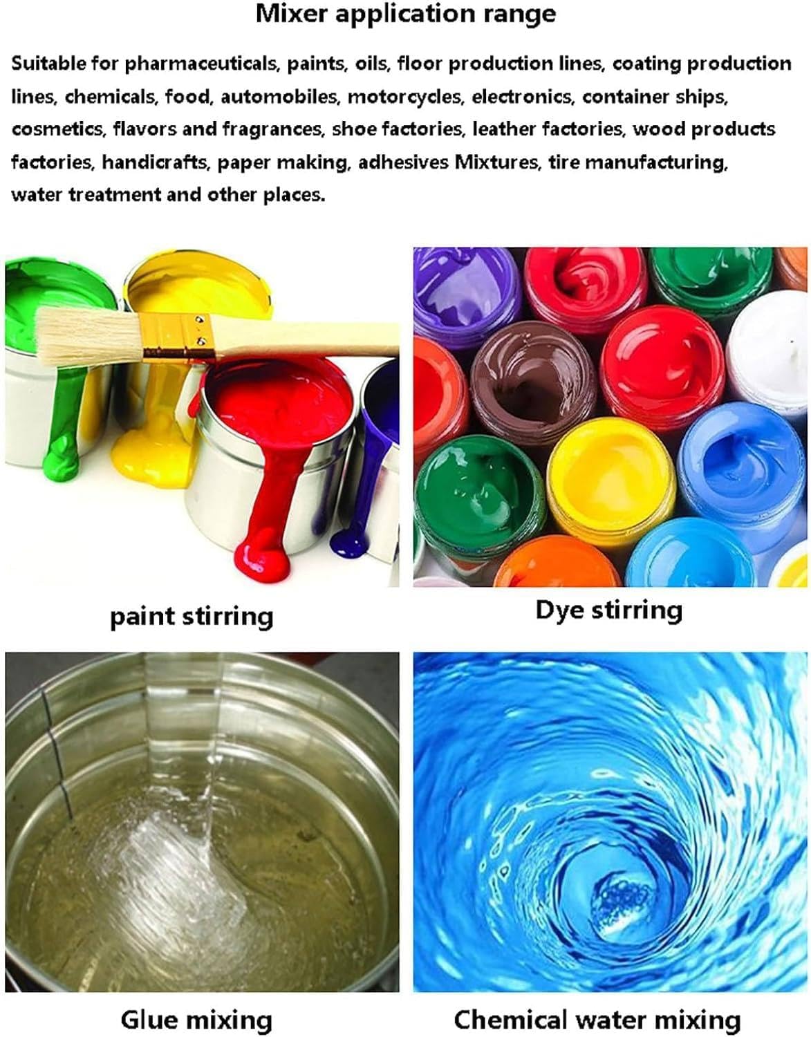 Mezclador de pintura neumático, máquina agitadora de tambor de mano, herramienta agitadora para mezclar y mezclar eficientemente pinturas y líquidos, fácil de usar