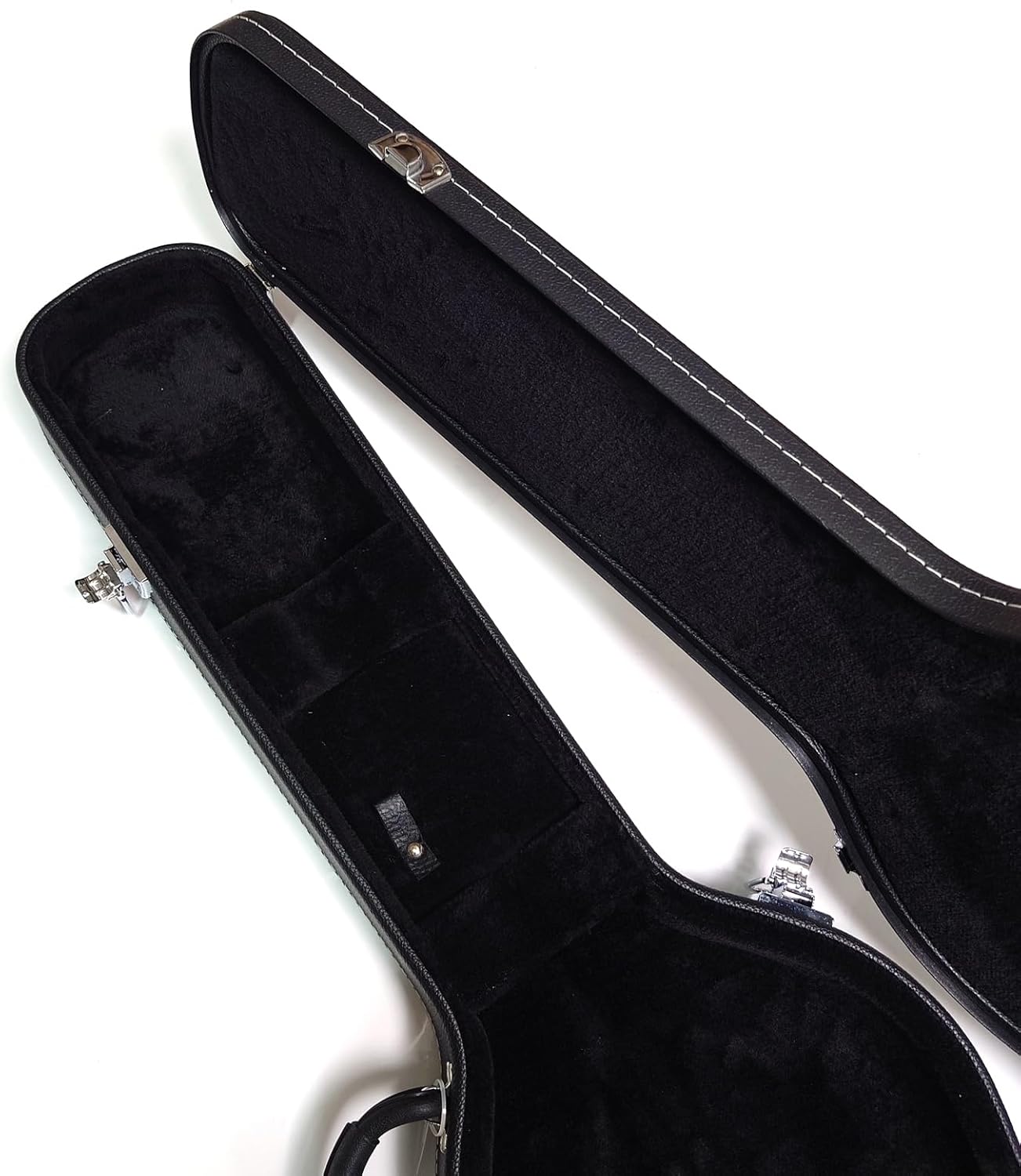 Premium Electric Guitar Case for Gibson Les Paul, Hard Shell with Plush Interior, Waterproof Leather, Storage Compartment (C-Black)