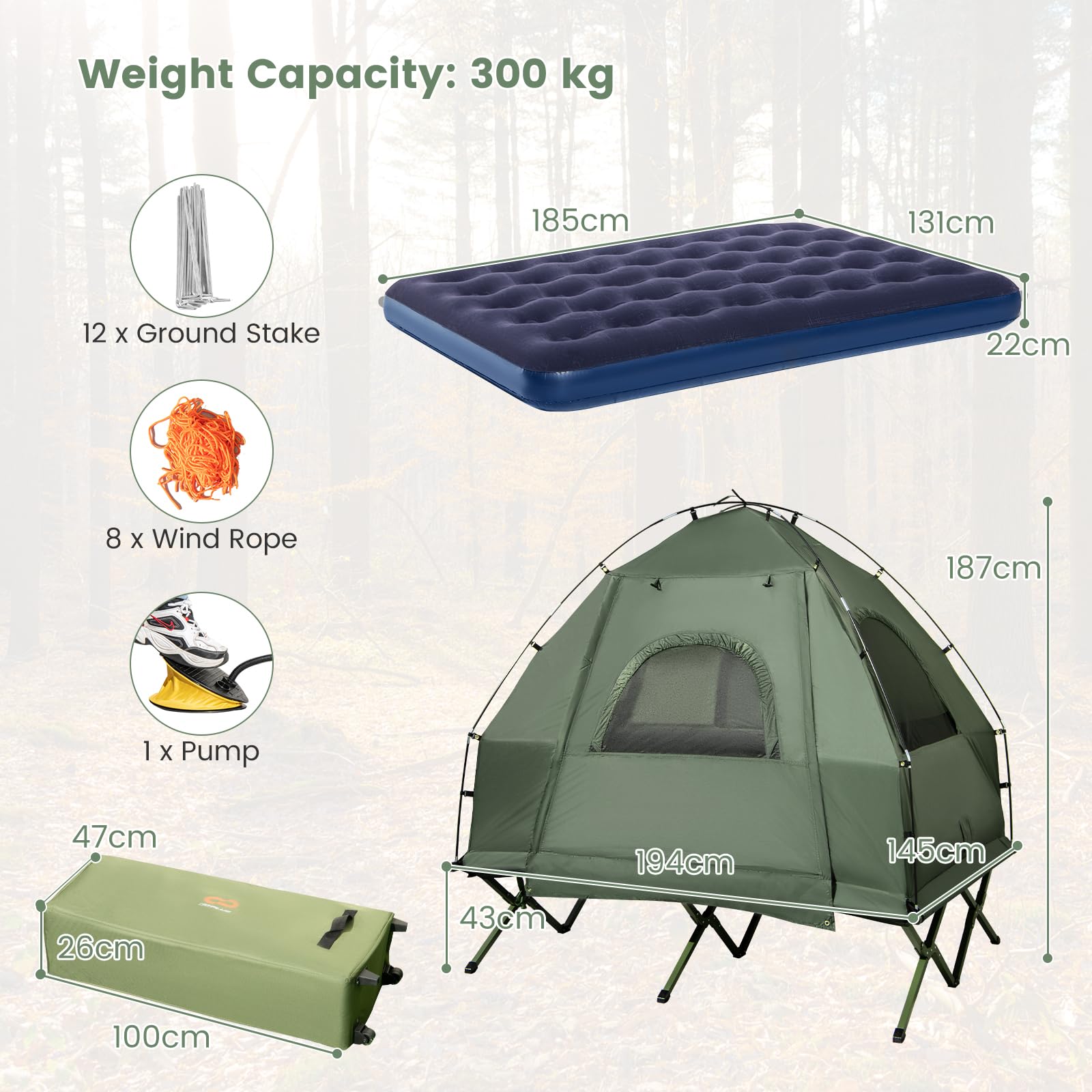 Inflatable Tents For Camping Goplus Camping Tent Cot, 5-in-1