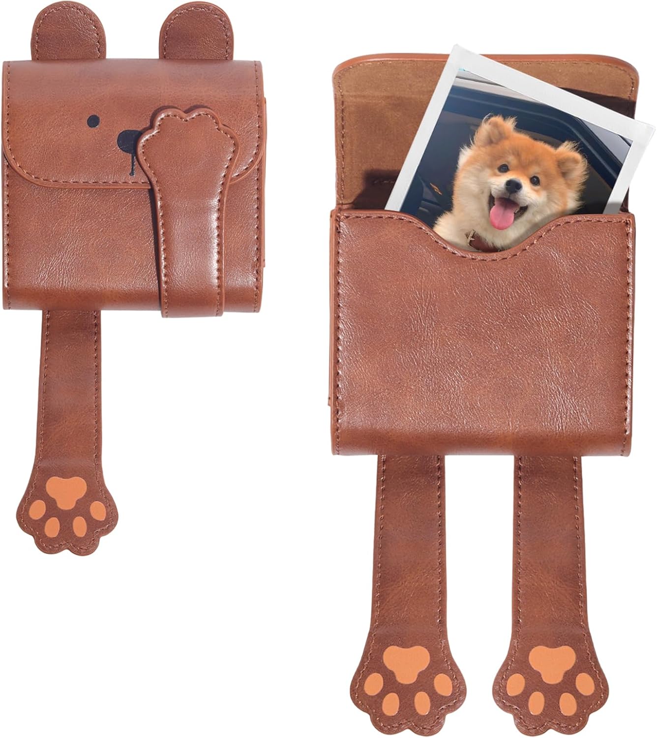 Photo Pouch for Fujifilm Instax Square Instant Camera, Brown Bear