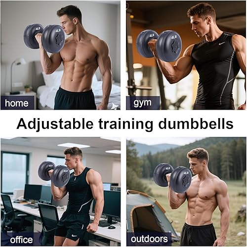 Miniatura 3 de Water Filled Dumbbells Set for Women Travel Weights Adjustable