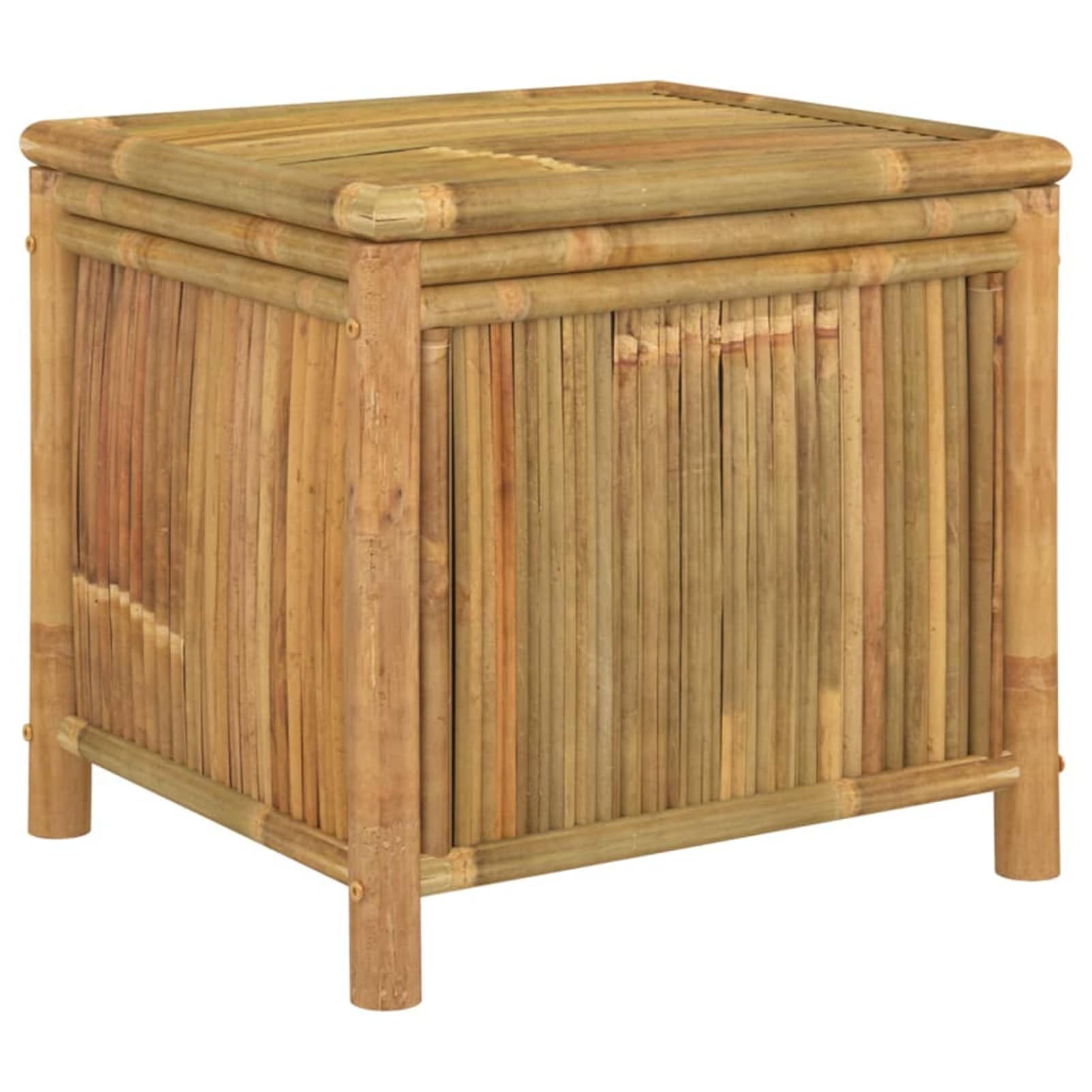 Homgoday Pudełko do przechowywania ogrodu, 60 x 52 x 55 cm, bambus, odporna na warunki atmosferyczne, skrzynia do przechowywania narzędzi ogrodowych, do domu, na taras, meble ogrodowe, meble ogrodowe