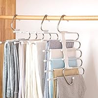 Kalimdor Space Saving Pants Hangers 2 Pack - Anti-Slip Metal Closet Organizers for Jeans, Pants, Skirts, Scarves & Ties