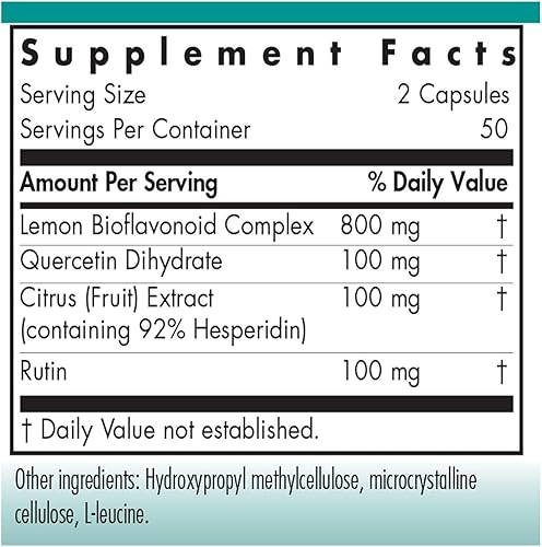 Miniatura 2 de Nutricology Quercetina Bioflavonoides - Rutina, Hesperidina, Inmune - 100 cápsulas vegetarianas