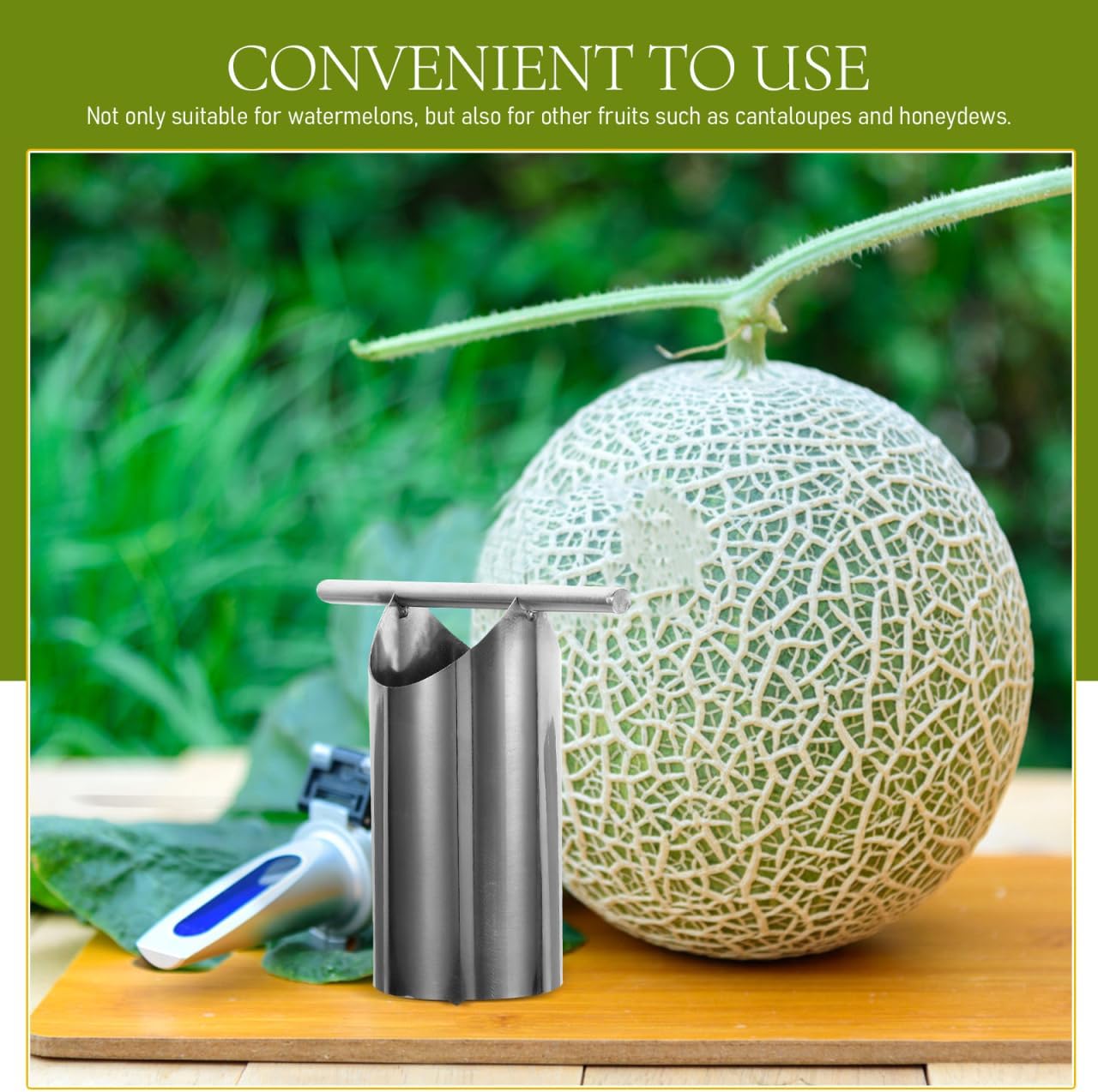 Stainless Steel Watermelon Core Remover Tool 4.7 X 4.3 Inch Melon Opener for Watermelon Cantaloupe Fruit Corer