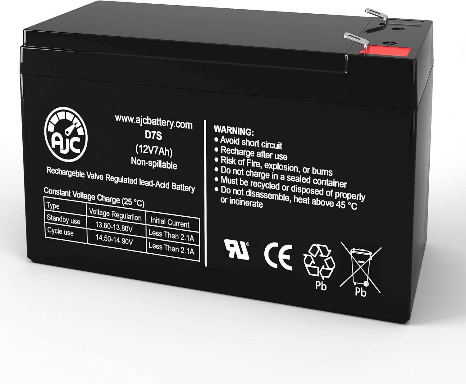AJC Battery Compatible with APC APC BN600G BACKUPS 600VA 120V 8 OUTLETS 12V 7Ah UPS Battery