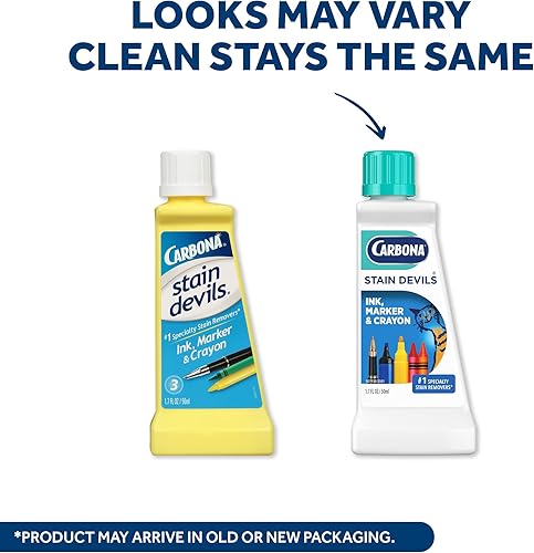 Miniatura 3 de Carbona Stain Devils #3  Tinta, marcador y crayón  Removedor de manchas de lavandería de fuerza profesional  Limpiador multitela  Seguro para la