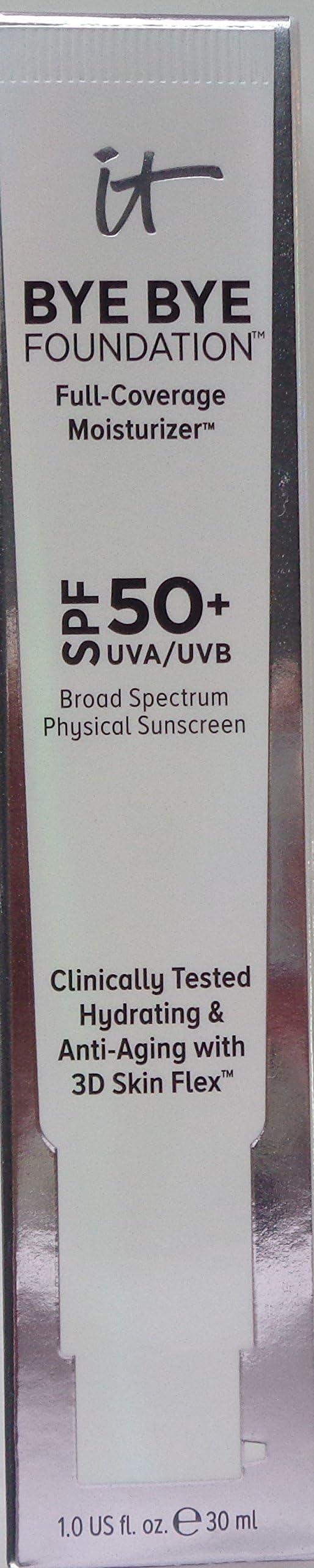 it cosmetics BYE BYE Foundation Full Coverage Moisturizer SPF50+ UVA/UVB Fair 1 fl oz / 30 ml