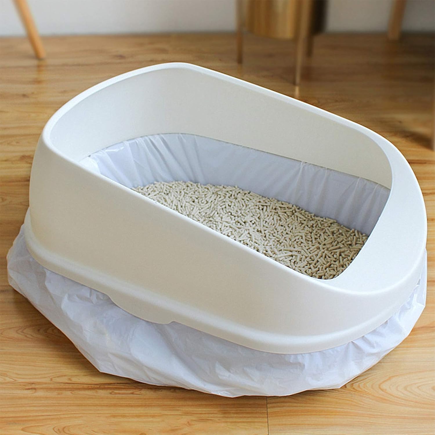 Sosoport 7pcs Cat Litter Box Liners Thickened Garbage Bags for Easy Cleanup for Cat