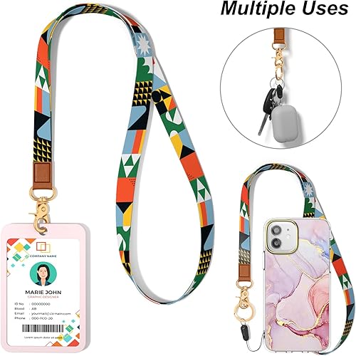 Miniatura 221 de Llavero con cordón para el cuello, correa de cordón larga para mujeres y hombres, llaves de automóvil, insignias de identificación, tarjeta