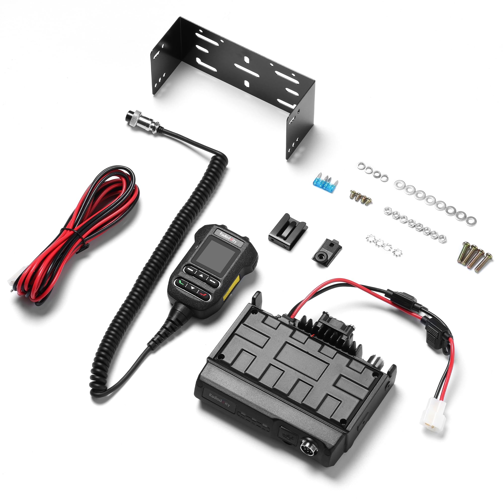 Radioddity DB50-B 50W Ricetrasmettitore mobile dual band, ricetrasmettitore radioamatoriale VHF-UHF con BT KISS TNC, programmazione APP, GPS e APRS per fuoristrada, trasporto su camion e emergenze