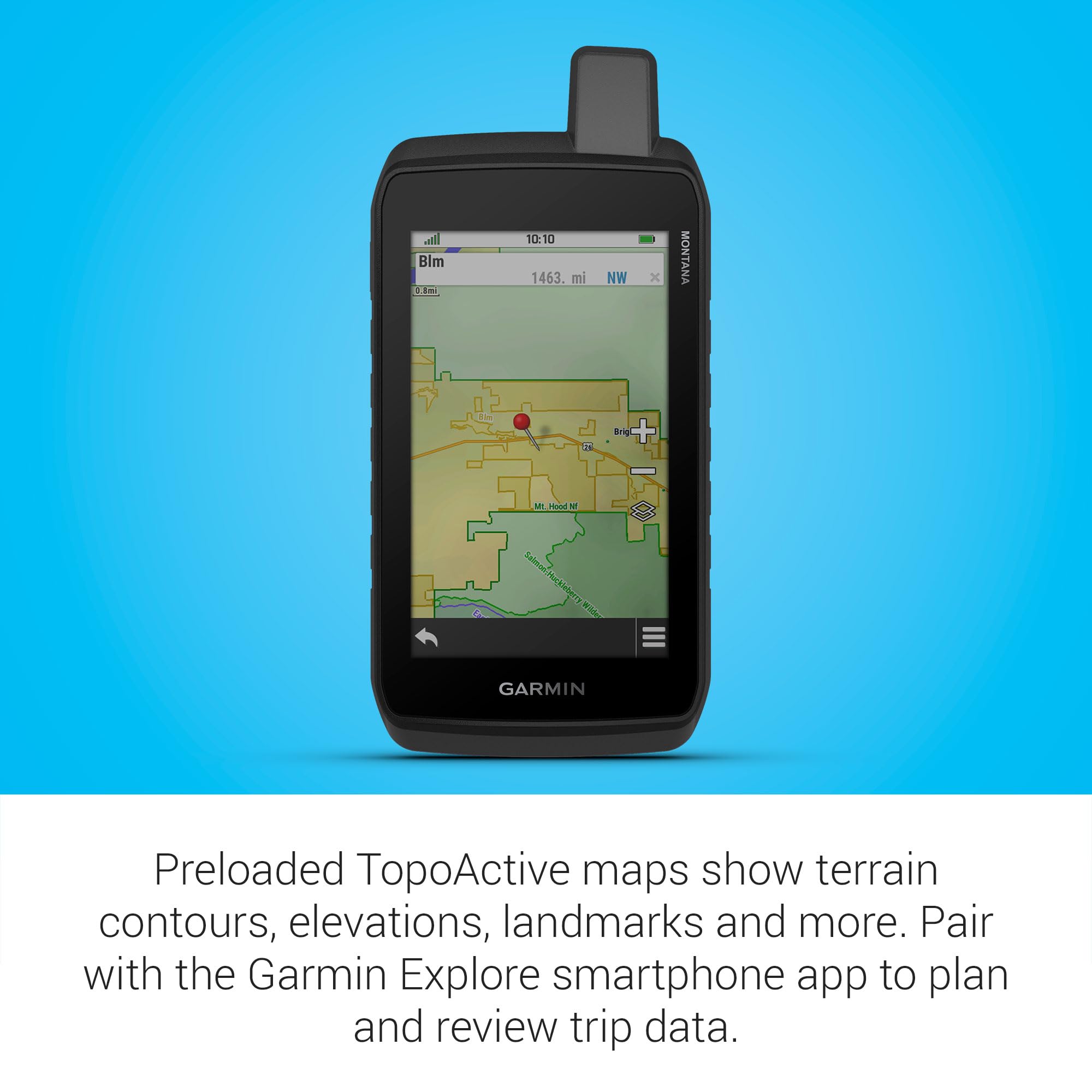 Garmin Montana® 710, Rugged GPS Handheld Navigator with Large 5-Inch Glove-Friendly Touchscreen, Satellite Imagery and Maps for Routing on Roads and Trails