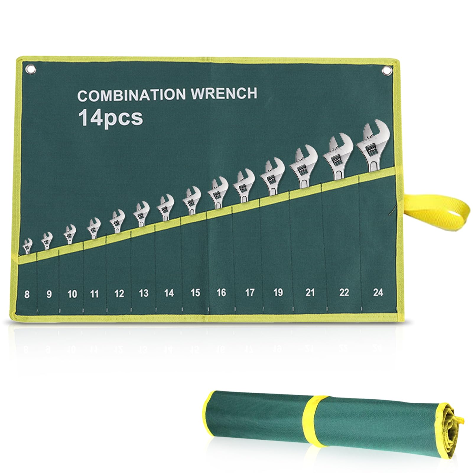 Tissting Borsa Porta Attrezzi Per Chiavi, 6 Pockets Tela Borsa Portautensili Portatile Tasche Strumento Chiave Inglese Pinze Organizzatore Socket Strumento Pacchetto - 11