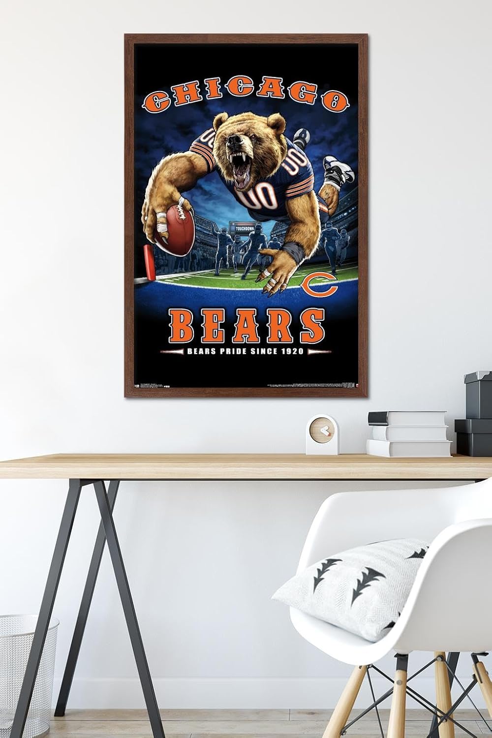 Trends International NFL Chicago Bears - End Zone 17 Wall Poster, 22.375" x 34", Mahogany Framed Version - Image 6
