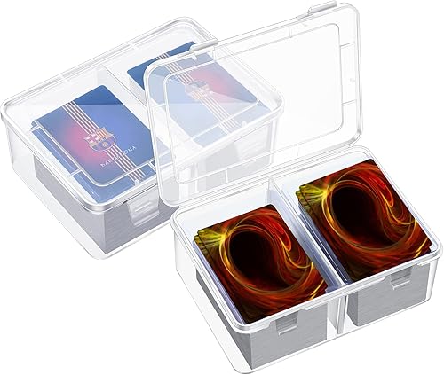 Caja de almacenamiento de 300 tarjetas compatible con MTG TCG, caja de almacenamiento de tarjetas coleccionables de plástico transparente con