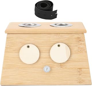 2 Holes Bamboo Moxa Moxibustion Box Moxa Roller Stick Holder Moxibustion Tool