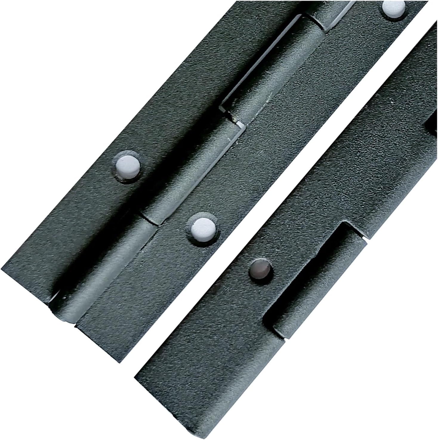 Stainless Steel Continuous Hinge with Holes 10 Pcs Piano Hinges, Suitable As Hardware for Cabinets, Wooden Boxes, and Other Furniture(Silvery)