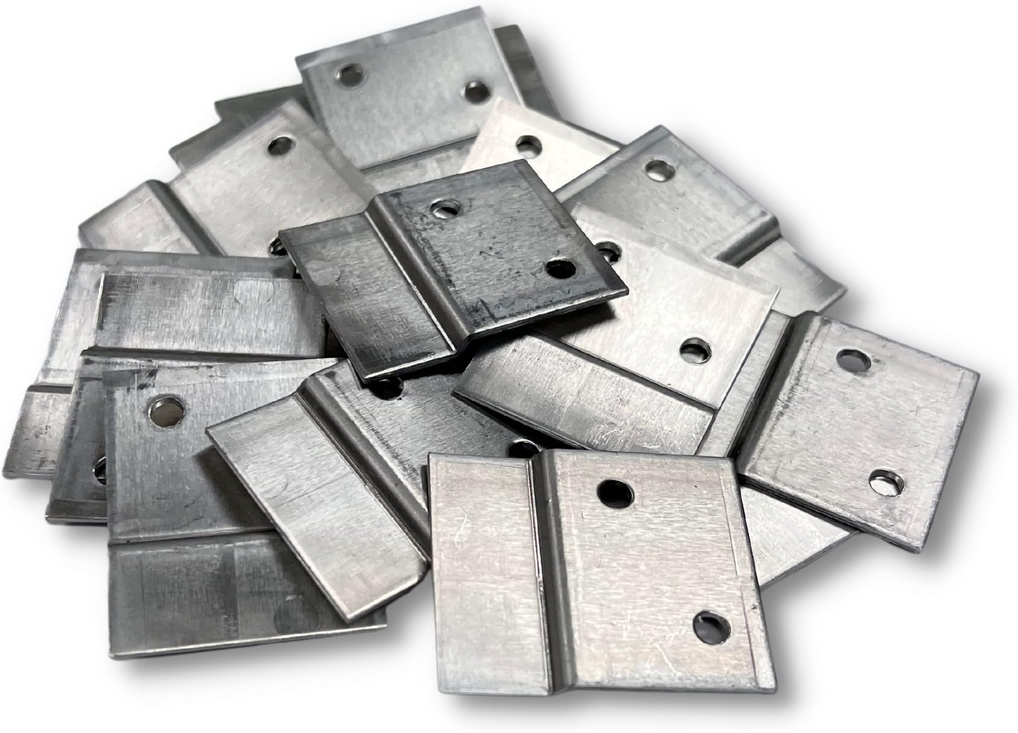 1-1/2" Z-Clips 16 Ga. w/ 2 Holes (20 Pack) Aluminum Acoustic Insulation Panel Hangers, Sound Treatment Bracket Hangers