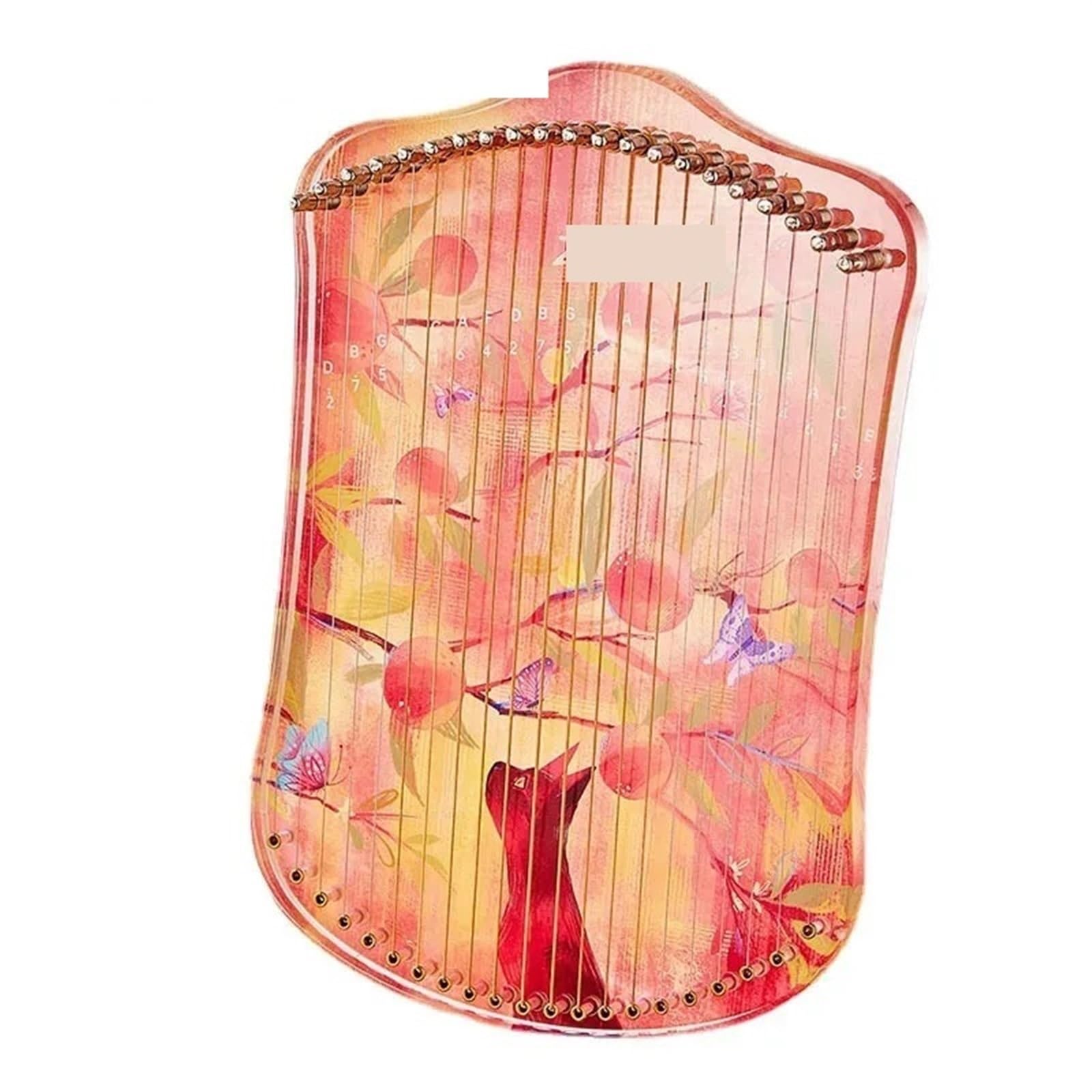 17 Corde Lira Arpa Trasparente Gatto Balena Cervo Modello Lira Pianoforte Arpa Strumento Musicale con Leva di sintonizzazione for Gli Amanti della Musica per Adulti(Cat)