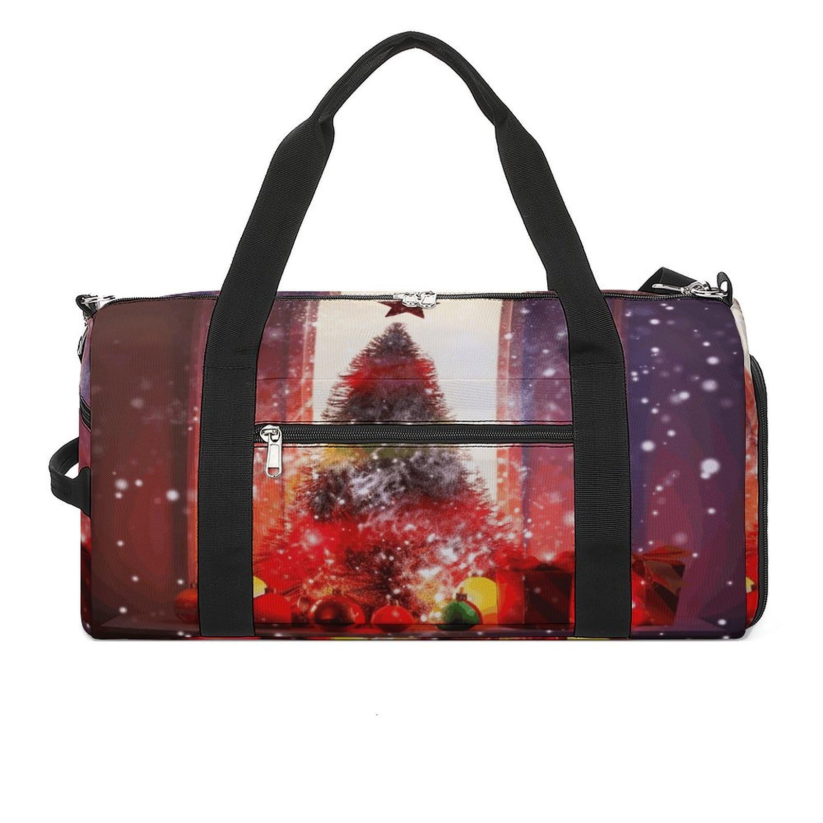 Turnbeutel für Damen und Herren, Weihnachtsparty-Druck, wiederverwendbar, Turnbeutel mit Schuhfach, Stil, Einheitsgröße, modern, Stil:, Einheitsgröße, Modern