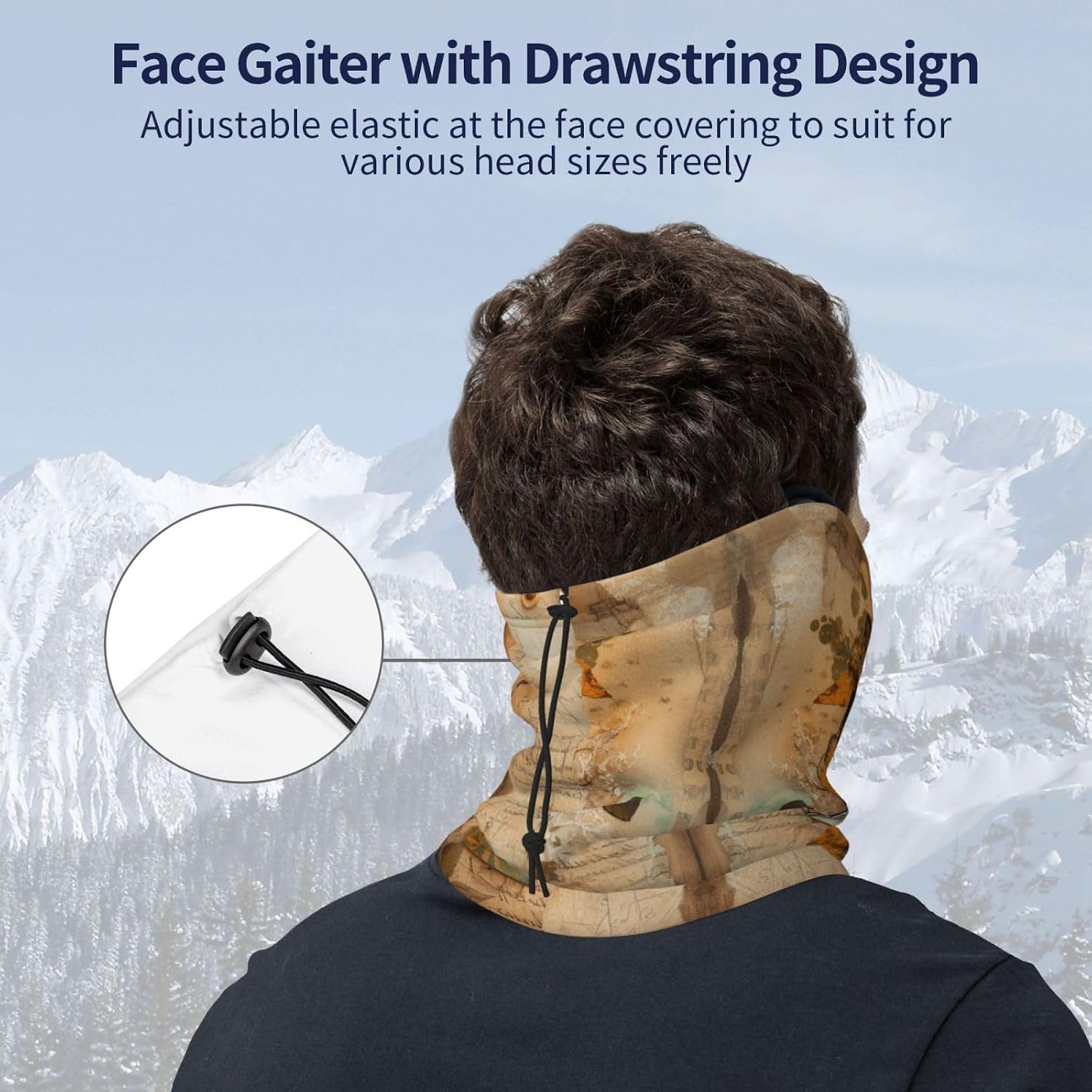 Winter Neck Warmer for Men Women, Vintage Summer Butterfly Neck Gaiter UV Sun Protection Face Mask Windproof Cold Weather Face Cover Thermal Ski Mask Scarf for Outdoor Sports Bandana