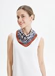 MEISEE Pure Mulberry Silk Scarfs Women Small Square Scarf 21" x 21" Breathable Lightweight Neckerchief Printed Headscarf