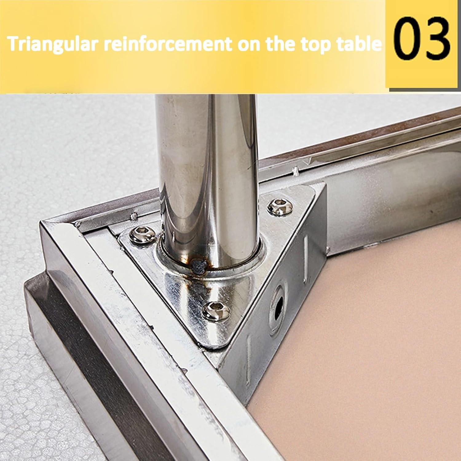 Stainless Steel Work Table, Heavy Duty Food Prep Worktable, Stainless Steel Kitchen Worktop with Adjustable Double Tier Overshelf, Kitchen Catering Table for Home Restaurant(80x50x80cm)