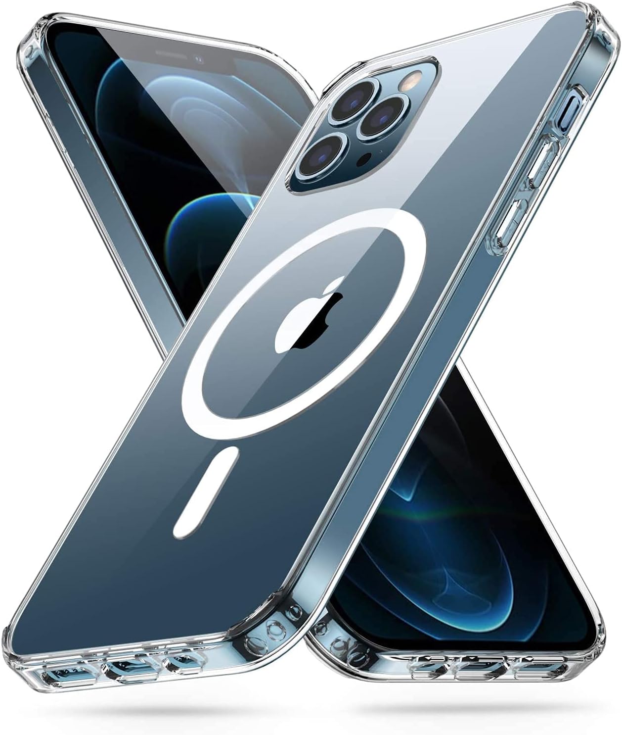 YoYoTechMagnetic Wireless Charging Clear Case designed for iPhone 13 Pro Hard PC Crystal Cover Compatible with Megsafe