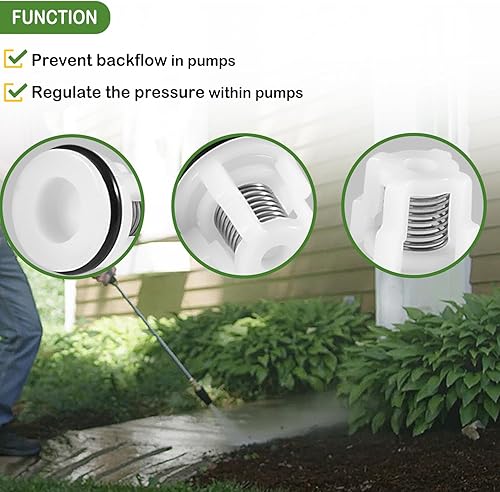 Miniatura 4 de Kit de válvula de retención/AR2233 Kit de válvula de repuesto para lavadora a presión AR Annovi Reverberi RMW y Rmv, repuesto para Mi-T-M 70-0409,