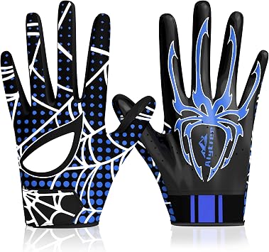 Football Gloves for Boys & Girls, Sticky Receiver Gloves for Kids, Junior Flag Football Glove, Enhanced Performance and High Grip for Kids and Adults