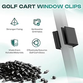 Drive-up Golf Cart Window Clips, Windshield Clips for Golf Cart Fits Club EZGO Yamaha Models Set of 2