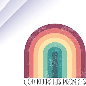 Amazon.com: God Keeps His Promises Rainbow Sticker, Water Bottle ...