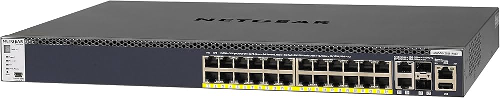 【完動品】Netgear フルマネージスイッチ『M4300-28G-PoE+』 Amazon | 【正規品】ネットギア NETGEAR M4300-28G-PoE+ 1000BASE-T 24
