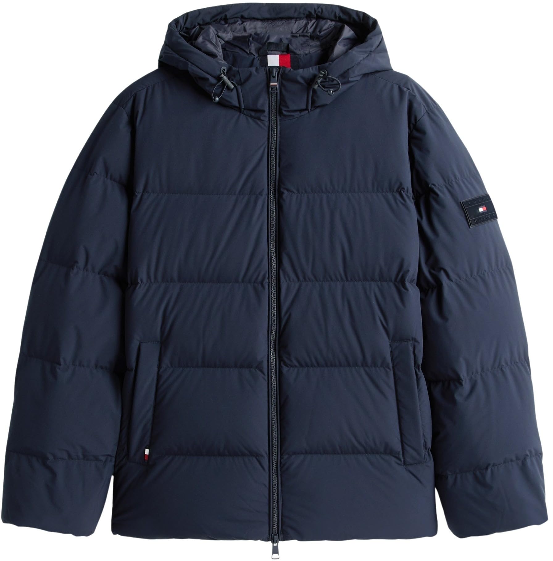 Tommy Hilfiger Men’s Down Hooded Water Repellent Puffer Jacket, Blue (Desert Sky), M