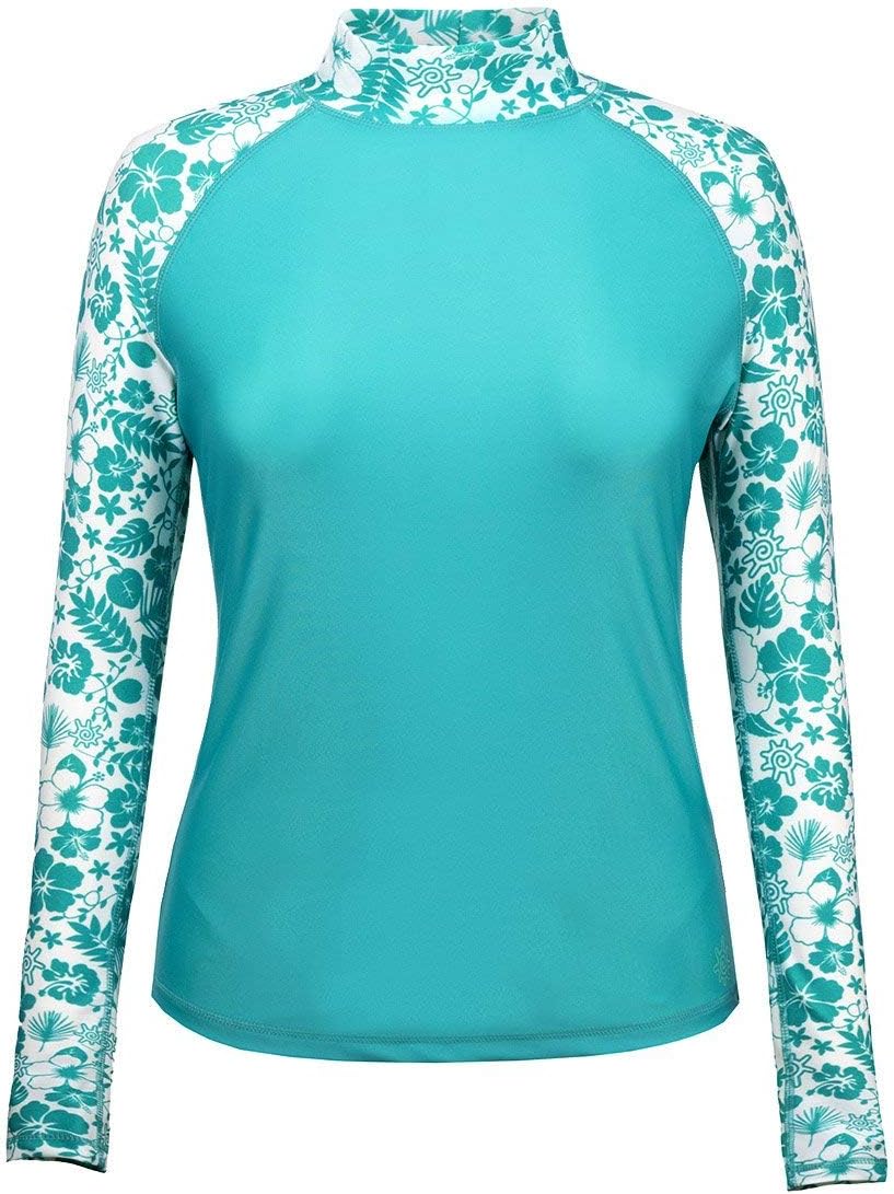 UV SKINZ Women’s Aloha Long Sleeve Sun and Swim Shirt with UPF 50+ Sun Protection – Women’s Long Sleeve Rash Guard