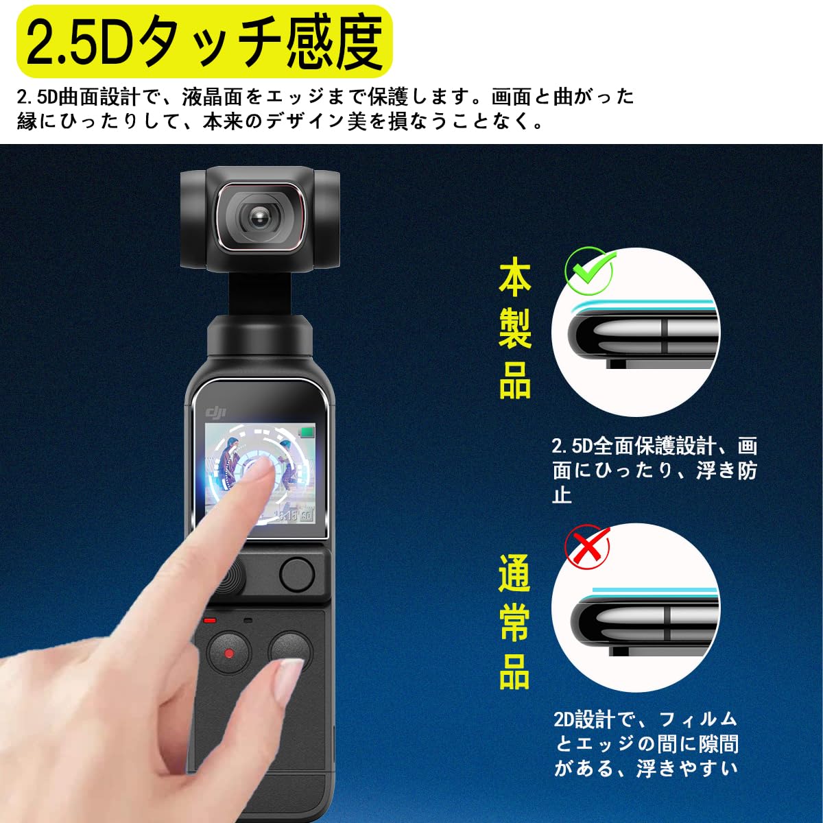 DJI POCET2 Creator コンボ/ オズモポケット2/保護フィルム Amazon | 【2+2枚セット 国産旭硝子素材】対応 DJI OSMO POCKET