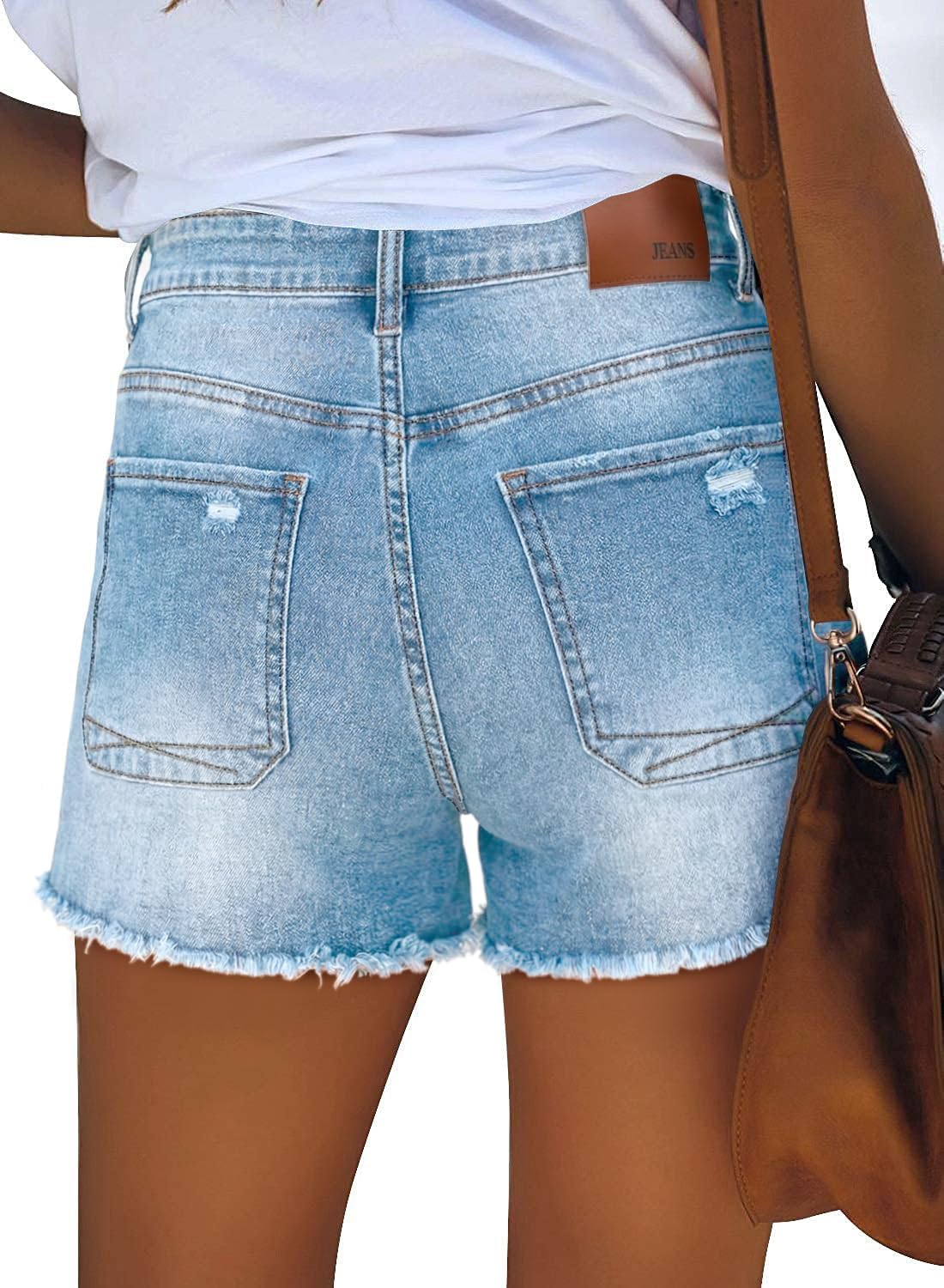 Jean Shorts Womens High Waisted Summer Casual Stretchy Denim Hot Short with Pockets - Image 4