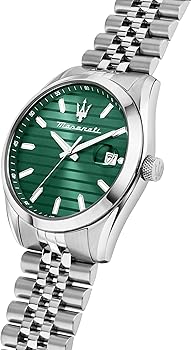 Maserati Orologio Uomo COMPETIZIONE, Acciaio, Quarzo, Quadrante Nero 43 Mm, Data, Vetro Minerale, 10 ATM