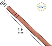 Vista 2 de Rodillos para hornear pizza y masa, rodillo de pasta de mango resistente de madera dura, rodillos de masa de pizza, herramientas de utensilios