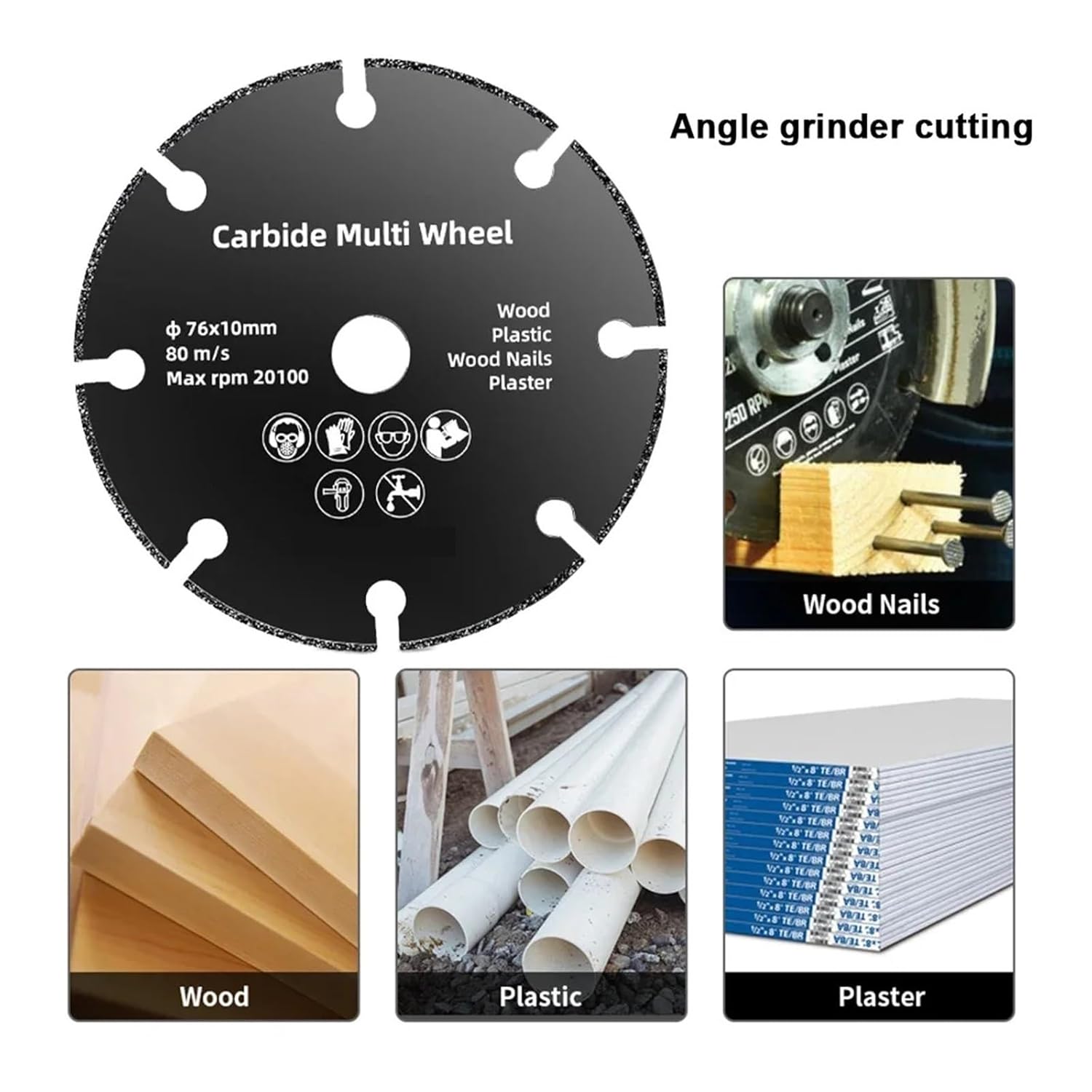 1-10PCS 76mm Saw Blade Electric Grinding Cutting Disc Rotary Tool Metal Cutter Power Tool Wood Cutting for Angle Grinder