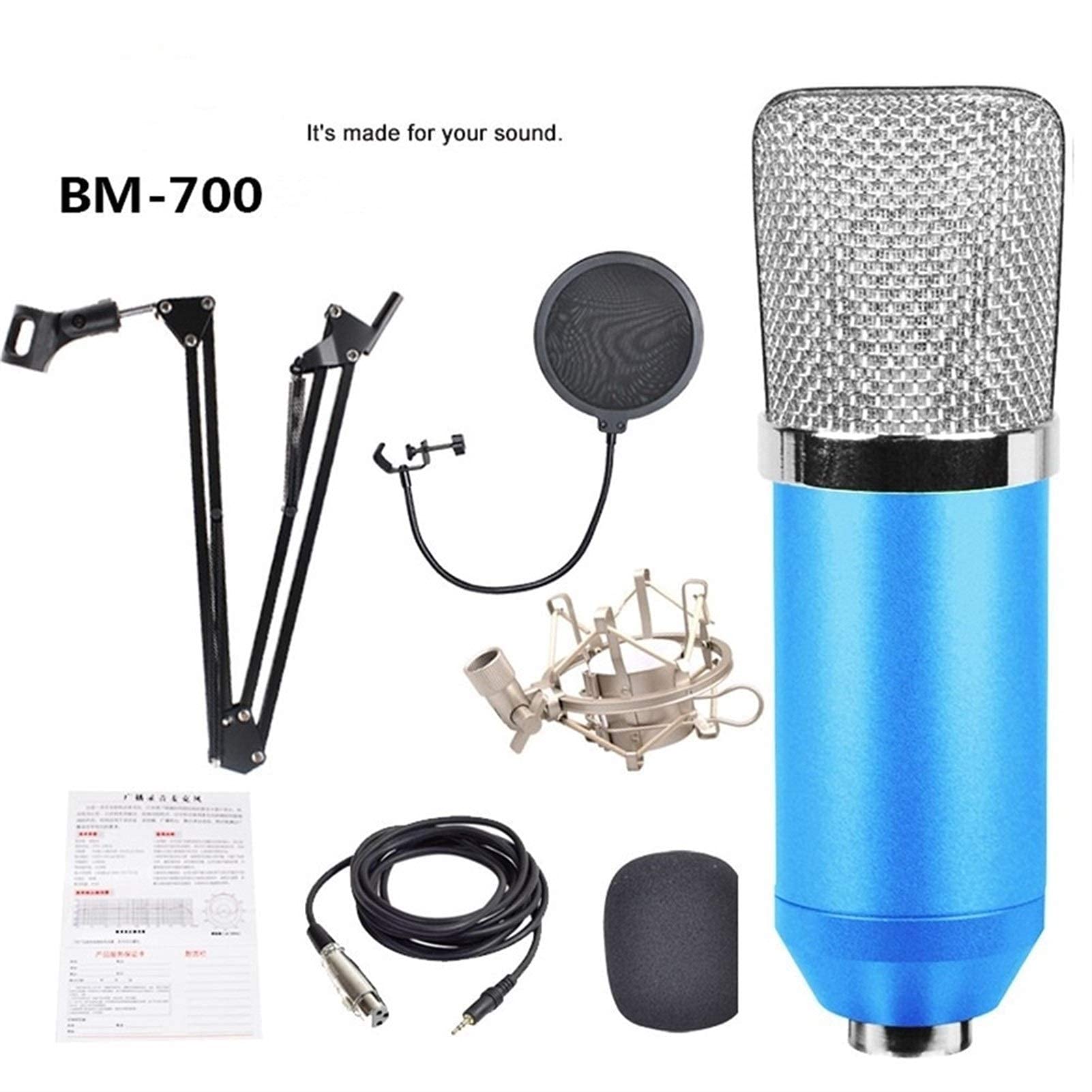 Amazon.co.jp: コンデンサーマイクキット BM 700 マイクセット 調節
