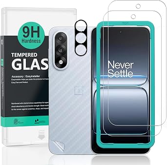 Ibywind for OnePlus Nord 5 5G Screen Protector,2 Pack,9H Hardness Tempered Glass and Camera Lens Protector,with Alignment Frame,Full Coverage,Bubble Free,Fingerprint Unlock,Scratch Resistant