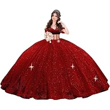 Sparkly Beading Quinceanera Dress Off Shoulder Prom Gown Puffy Sweet 16 Dress Ball Gown SE011