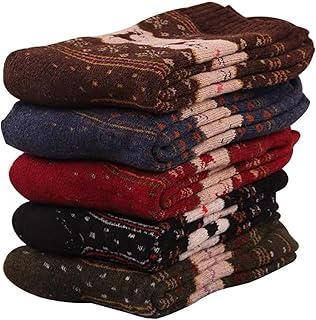 مجموعة من 3 قطع بتصميم غزال موظ كاجوال دافئ شتوي محبوك الصوف للنساء لوازم تزيين الكريسماس متعدد الألوان