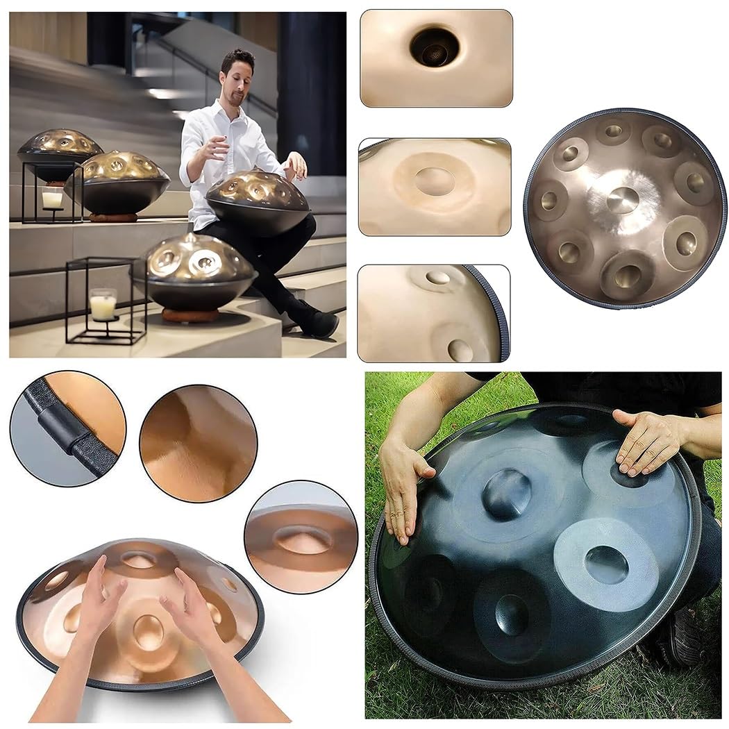 432Hz 10ノート ハンドパン ハンドドラム 432 Hzハンドパンスチールドラム、22インチDマイナーハンド